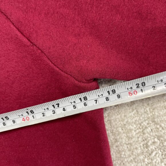 Vintage Fruit of the Loom Cotton Blank Dark Red Sweatshirt Made In USA Sz M - Picture 7 of 13